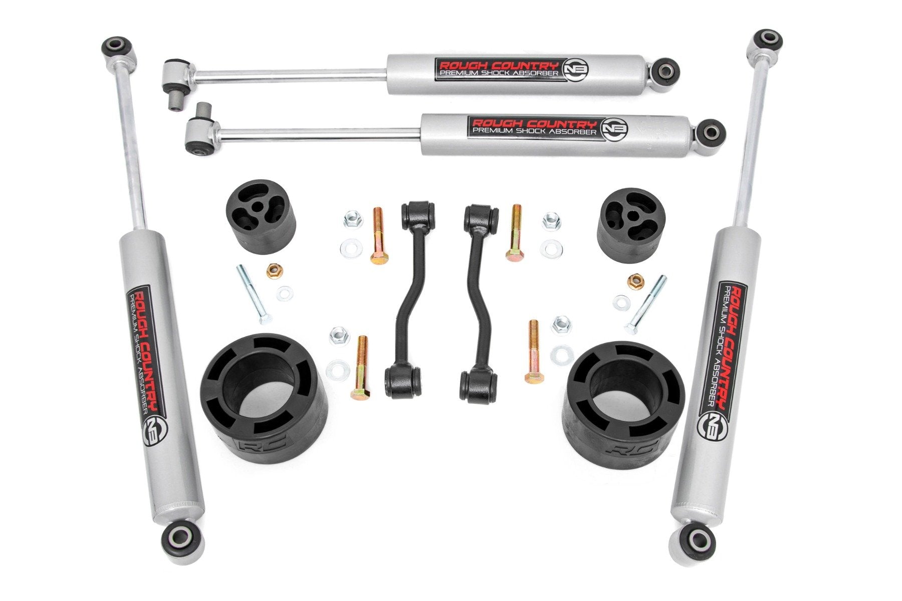 Rough Country 2.5 Inch Leveling Kit | Spacers | N3 | Jeep Gladiator JT 4WD (2024-2025)