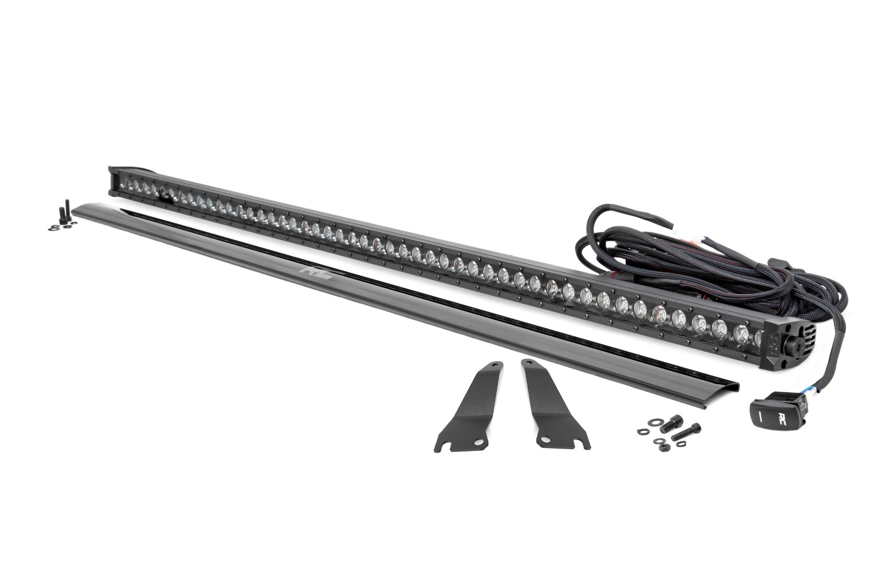 Rough Country LED Light Kit | Cage Mount | 50" Black Single Row | Kawasaki Teryx 800/Teryx4 800
