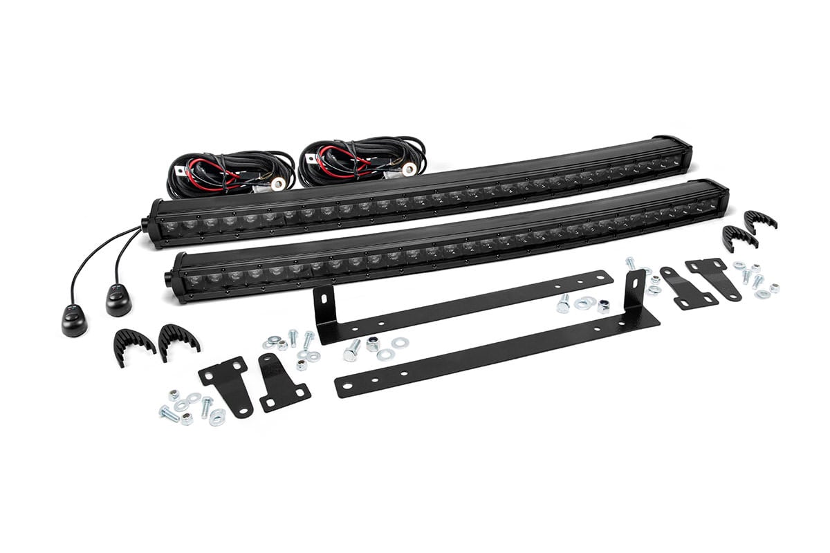 Rough Country LED Light Kit | Grille Mount | Dual 30" Black Single Row | Ford F-150 (09-14)