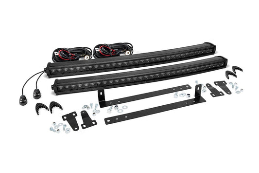 Rough Country LED Light Kit | Grille Mount | Dual 30" Black Single Row | Ford F-150 (09-14)
