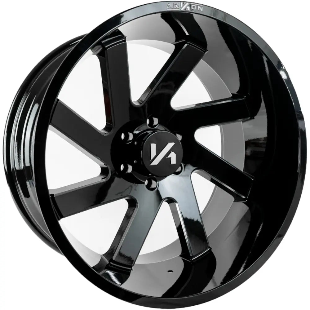 ARKON OFFROAD LINCOLN 20X10 8X6.5 -25 125.5 GLOSS BLACK W/ MILLED EDGES DIRECTIONAL