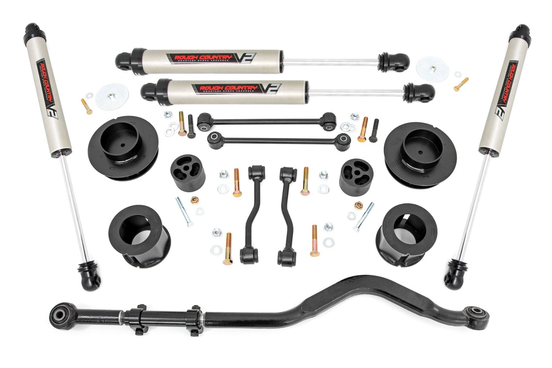 Rough Country 3.5 Inch Lift Kit | Spacers | V2 | Jeep Gladiator JT 4WD (2024-2025)