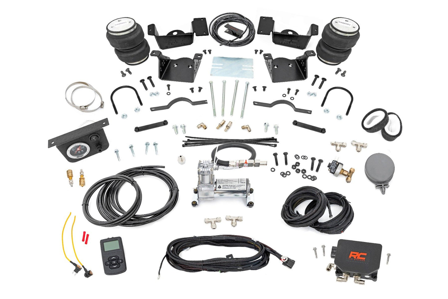 Rough Country Air Spring Kit w/compressor | Wireless Controller | Chevy/GMC 2500HD/3500HD (20-26)