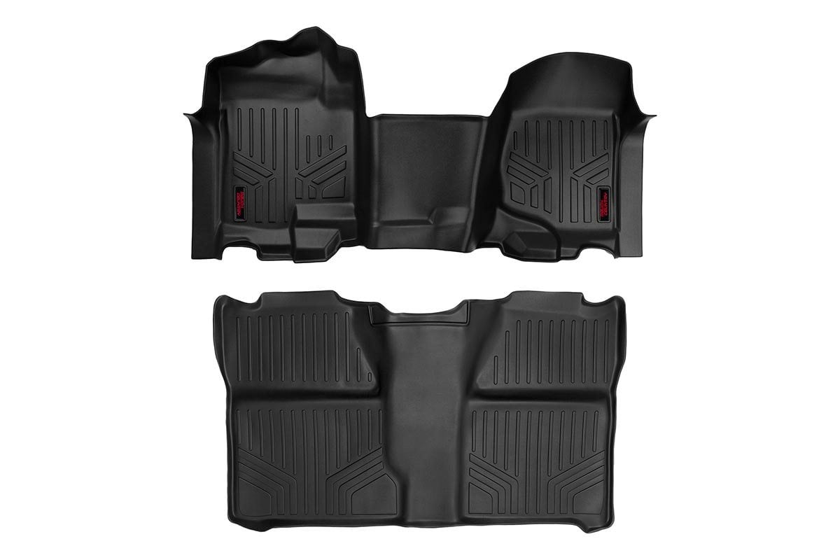 Rough Country Floor Mats | FR & RR | OV Hump | Crew | Chevy/GMC 1500/2500HD (07-14)