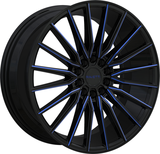 RAVETTI M18 BLACK AND BLUE MILLED
