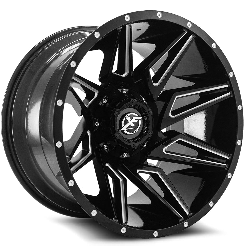XF Off-Road XF-218 Gloss Black & Milled