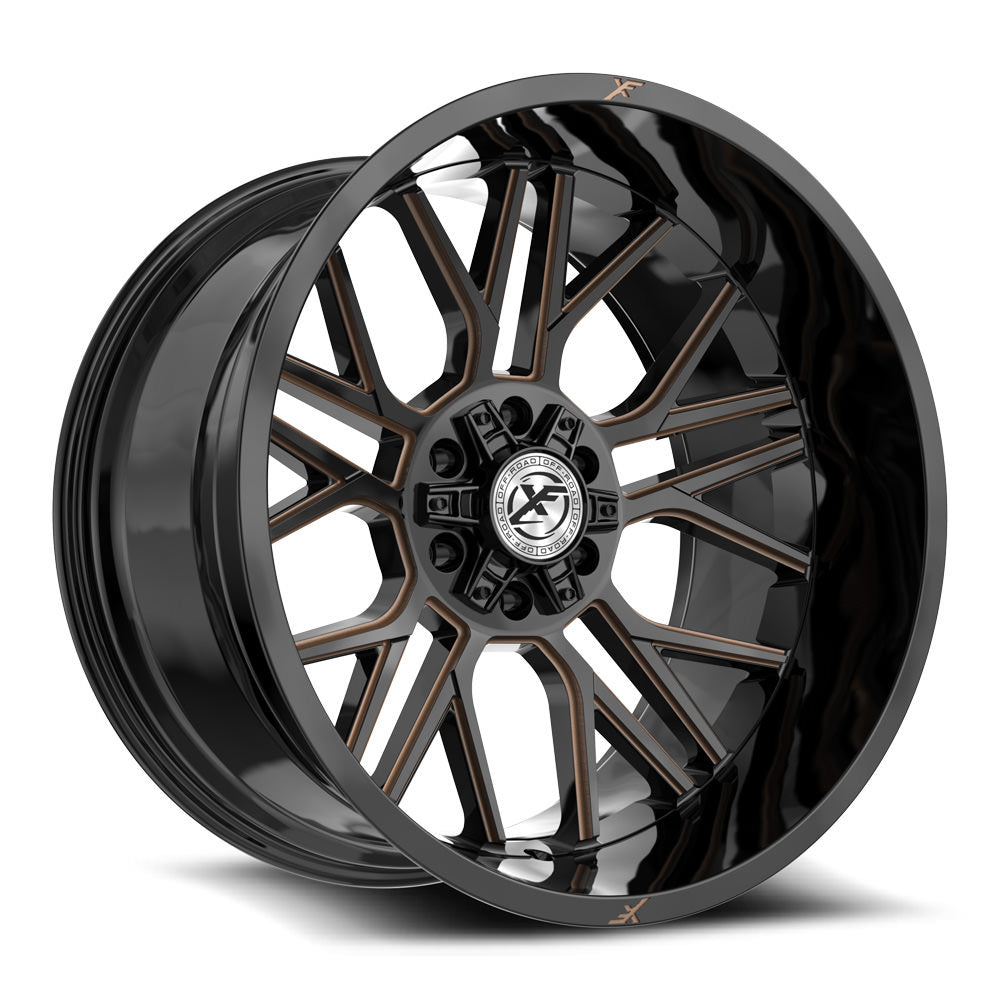 XF Off-Road XF-235 Gloss Black & Bronze Milled