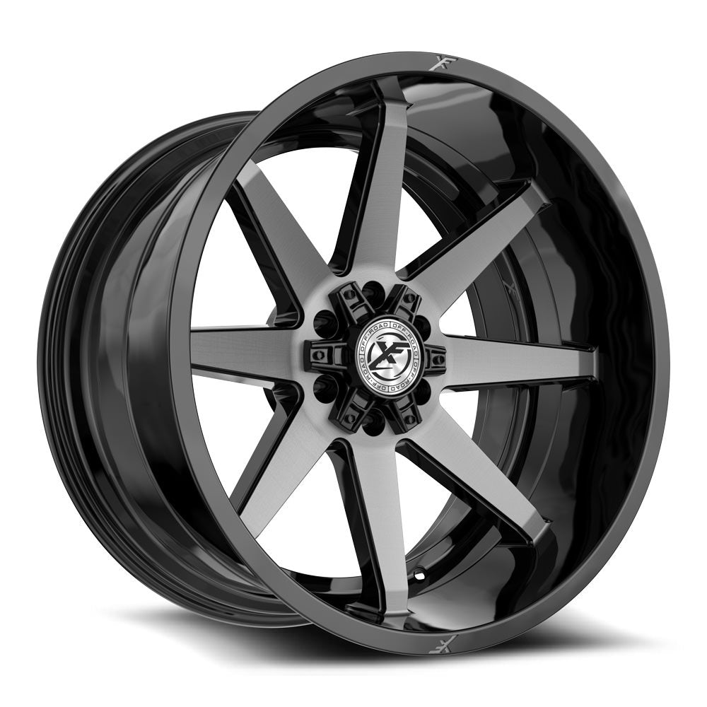 XF Off-Road XF-236 Gloss Black & Brushed Double Dark Tint