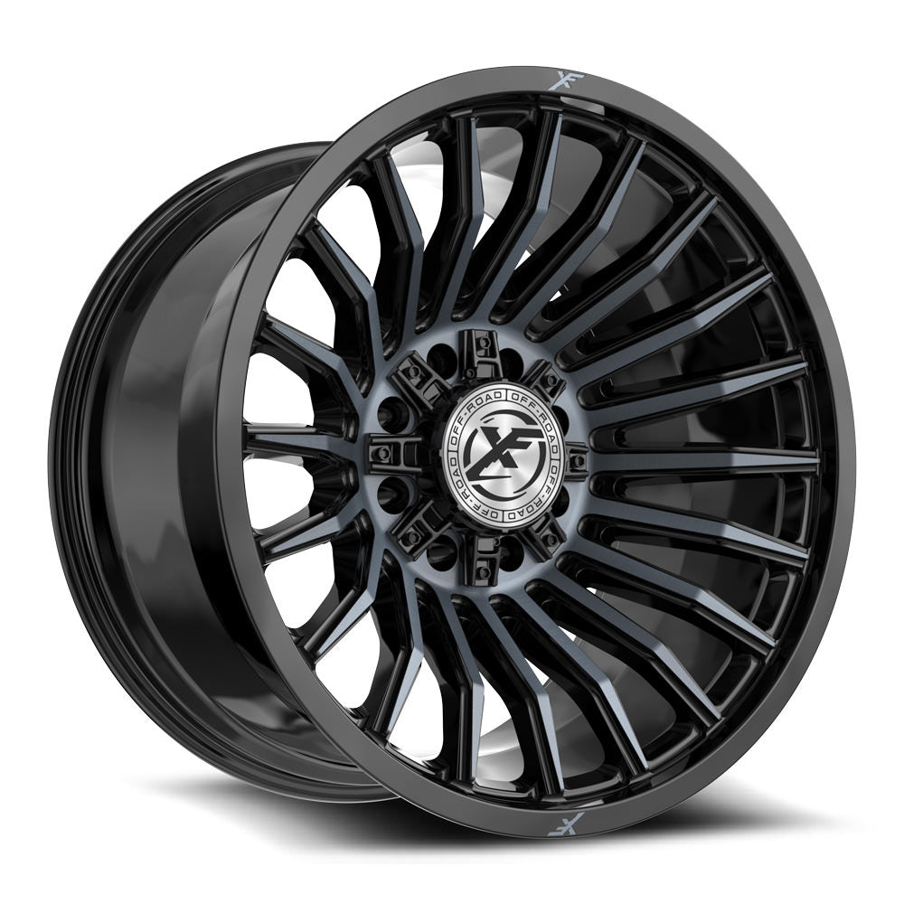 XF Off-Road XF-231 Gloss Black & Machined Titanium Double Dark Tint