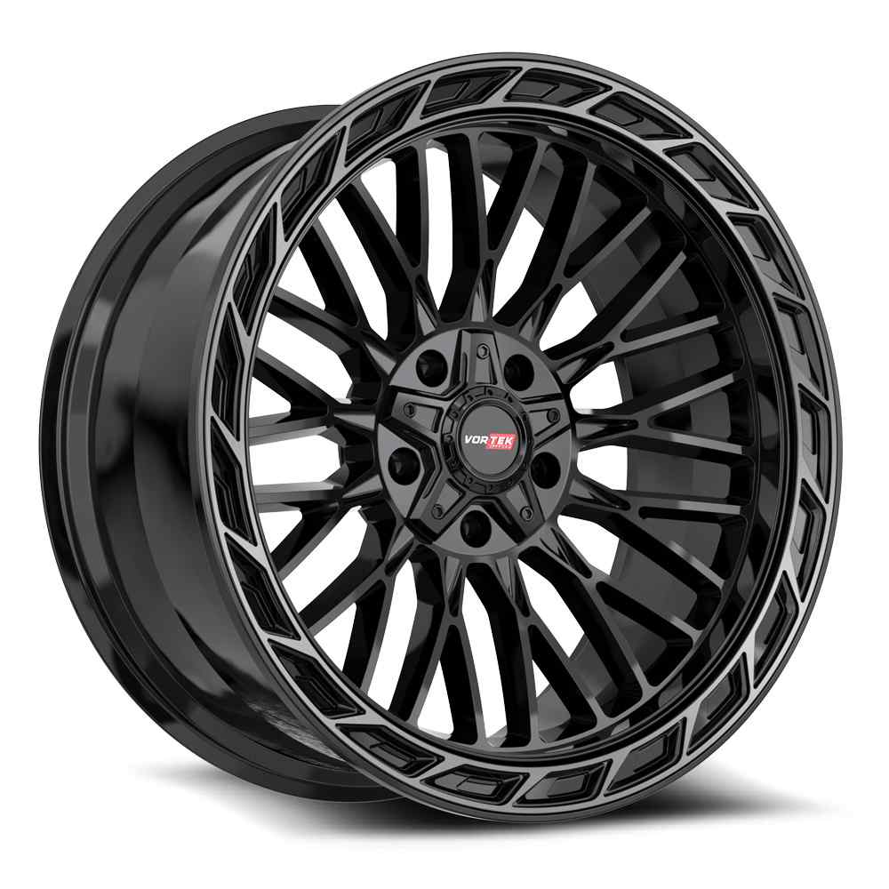 Vortek VRP-502 Gloss Black Center & Diamond Cut Ring With Dark Tint