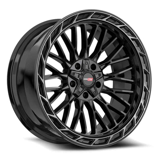 Vortek VRP-502 Gloss Black Center & Diamond Cut Ring With Dark Tint