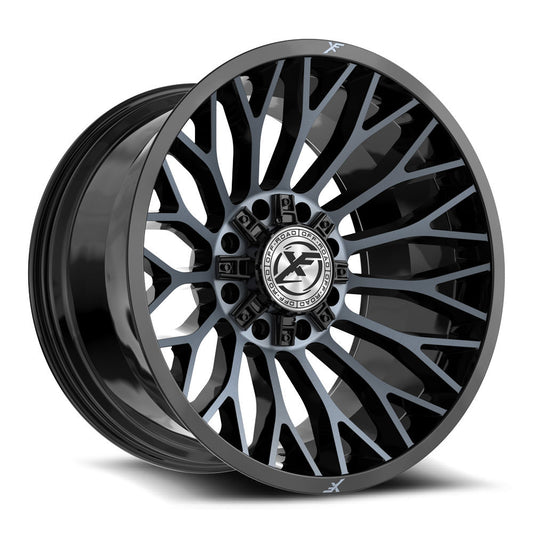 XF Off-Road XF-237 Gloss Black & Machined Titanium Double Dark Tint