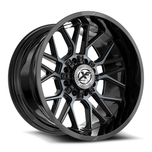 XF Off-Road XF-235 Gloss Black & Machined Titanium Double Dark Tint
