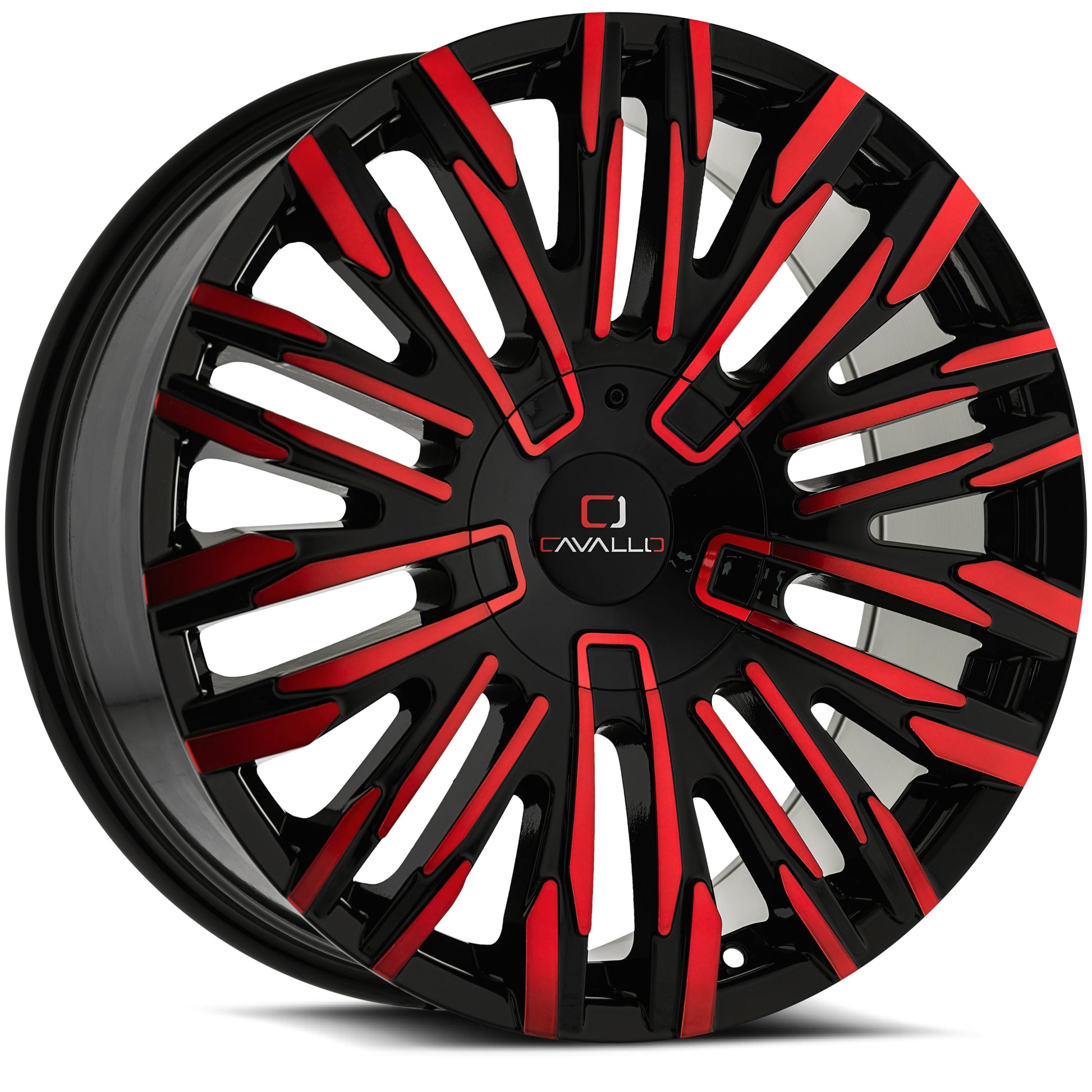 Cavallo CLV-28 Gloss Black & Red Milled