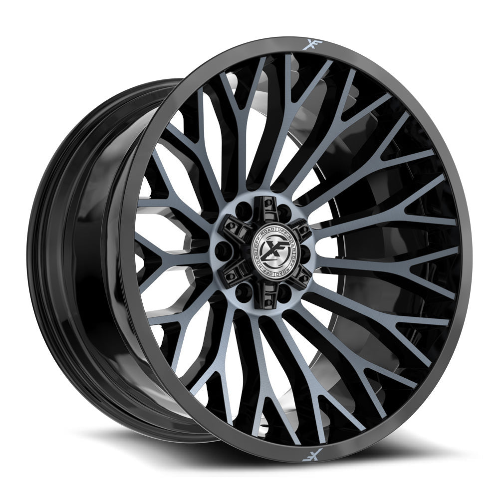 XF Off-Road XF-237 Gloss Black & Machined Titanium Double Dark Tint