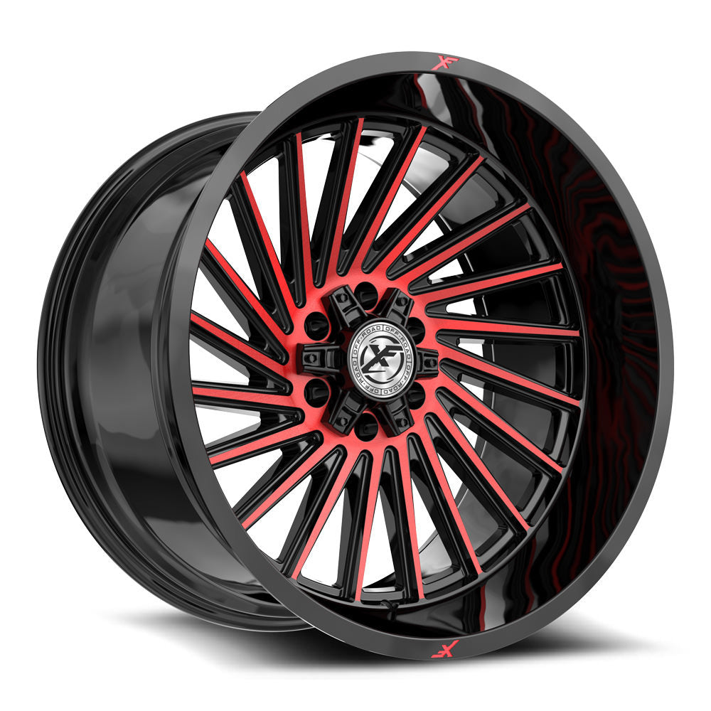 XF Off-Road XF-239 Gloss Black & Red Machined