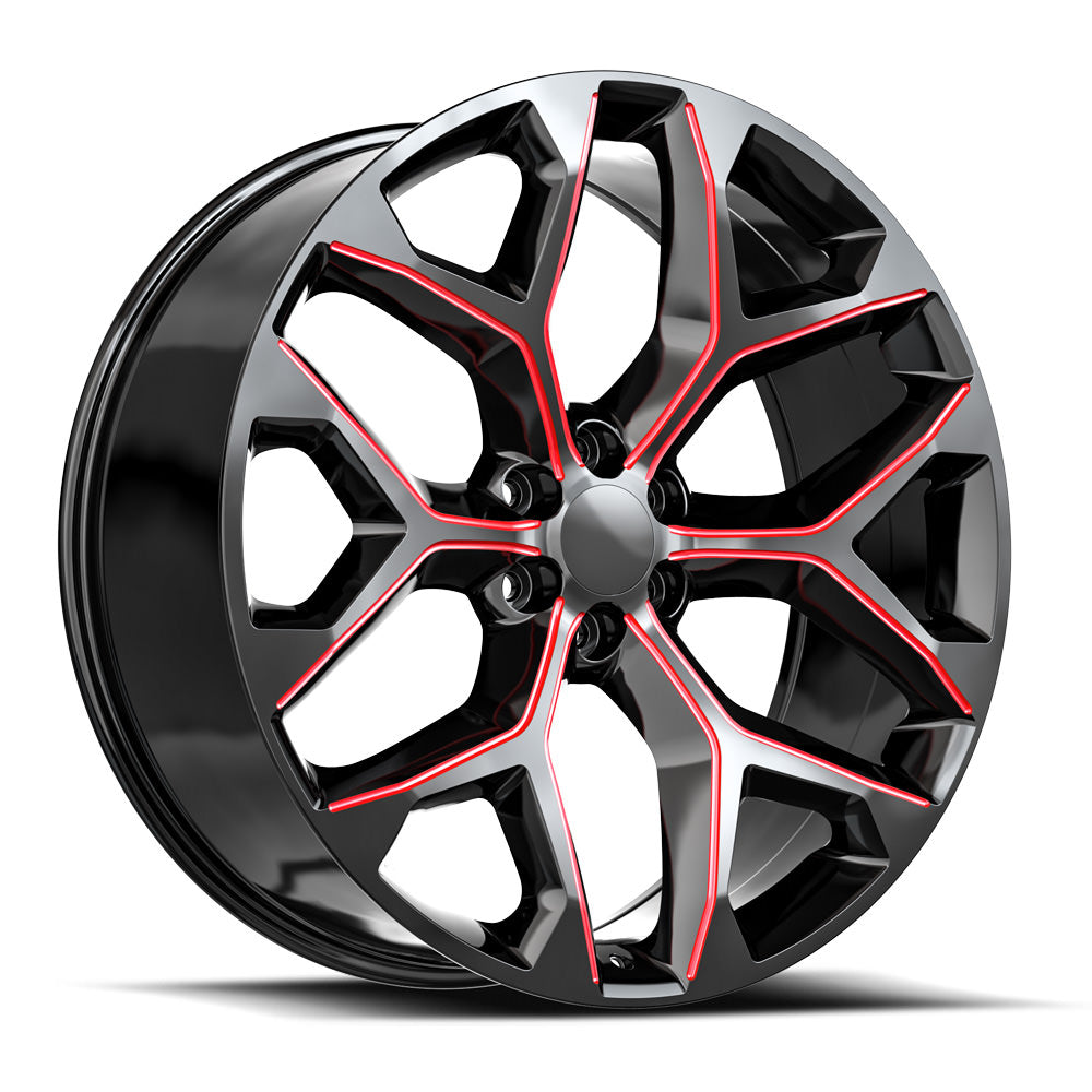 O.E. Revolution G-09 Gloss Black & Red Milled