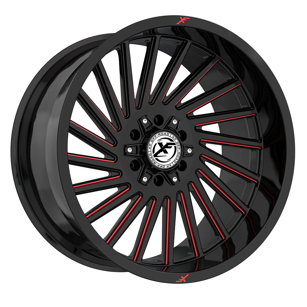 XF Off-Road XF-239 Gloss Black & Red Milled