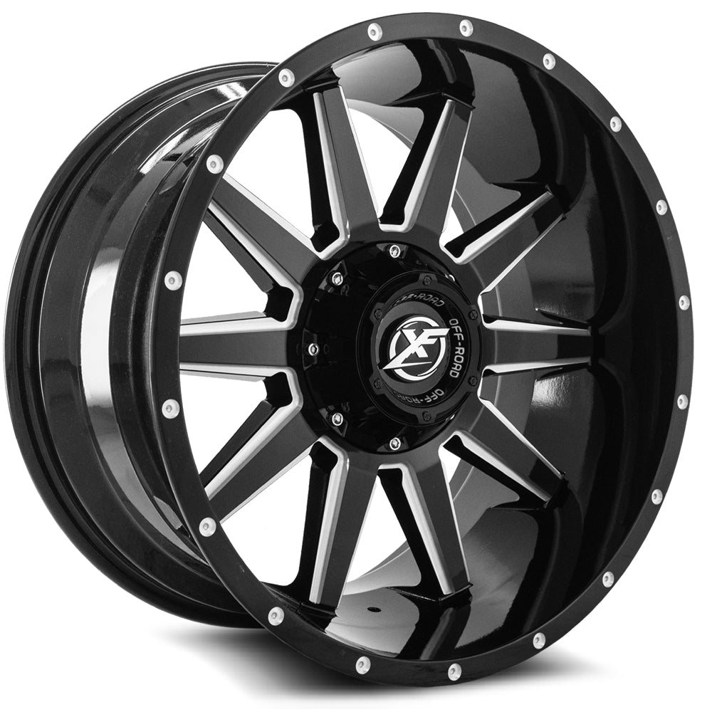 XF Off-Road XF-219 Gloss Black & Milled