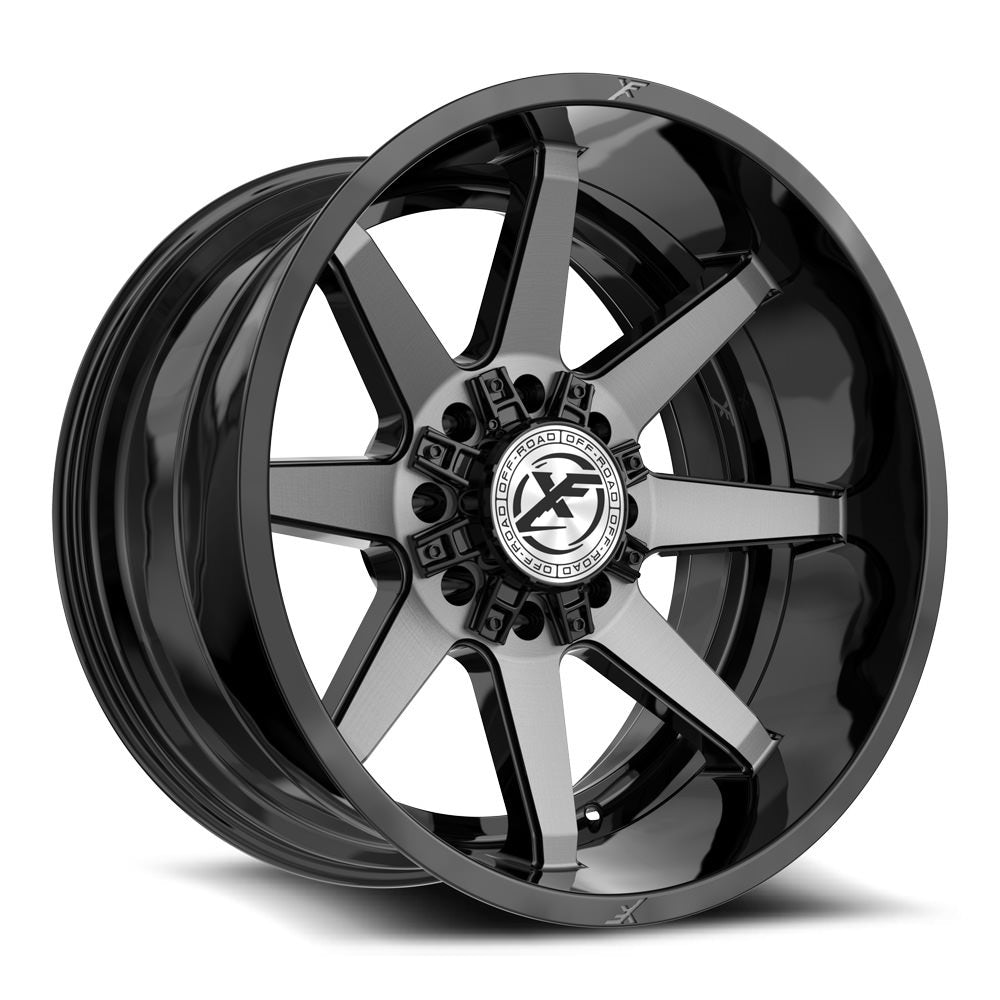 XF Off-Road XF-236 Gloss Black & Brushed Double Dark Tint