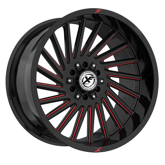 XF Off-Road XF-239 Gloss Black & Red Milled