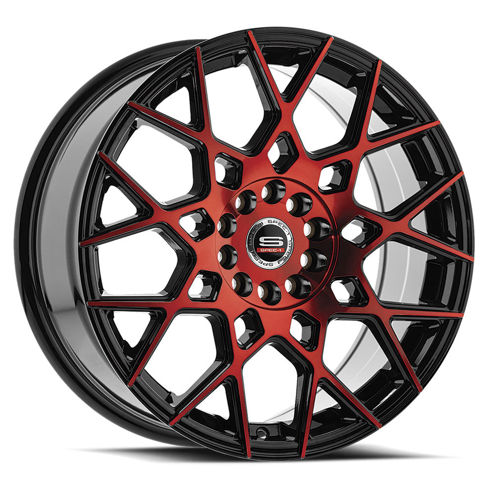 Spec-1 SP-52 Gloss Black & Red Machined