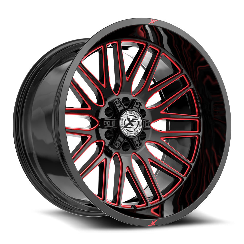XF Off-Road XF-240 Gloss Black & Red Milled