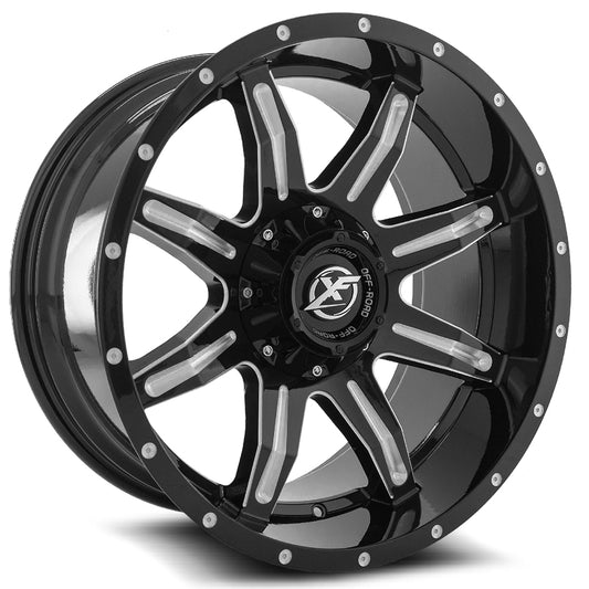 XF Off-Road XF-215 Gloss Black & Milled