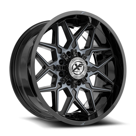 XF Off-Road XF-238 Gloss Black & Machined Titanium Double Dark Tint
