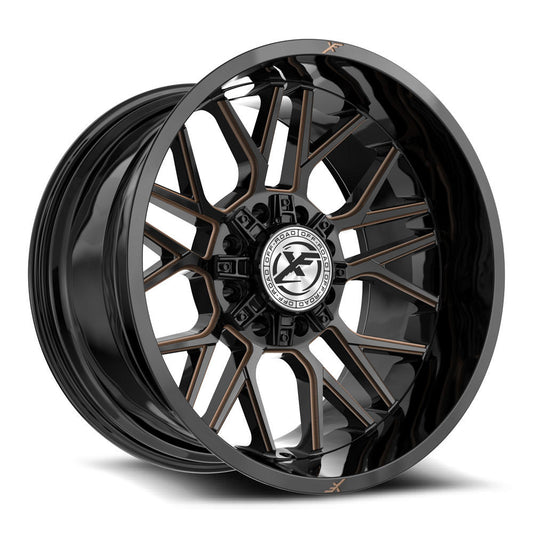 XF Off-Road XF-235 Gloss Black & Bronze Milled