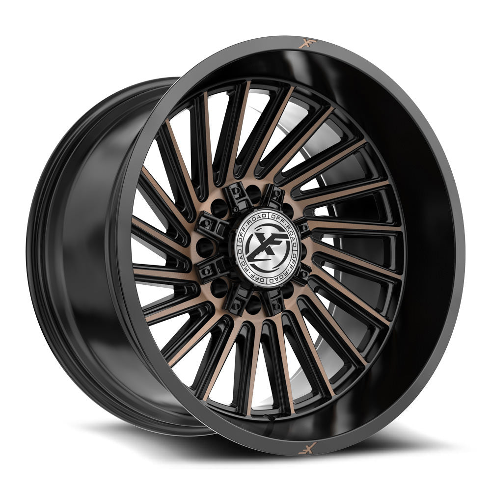 XF Off-Road XF-239 Satin Black & Bronze Machined Double Dark Tint