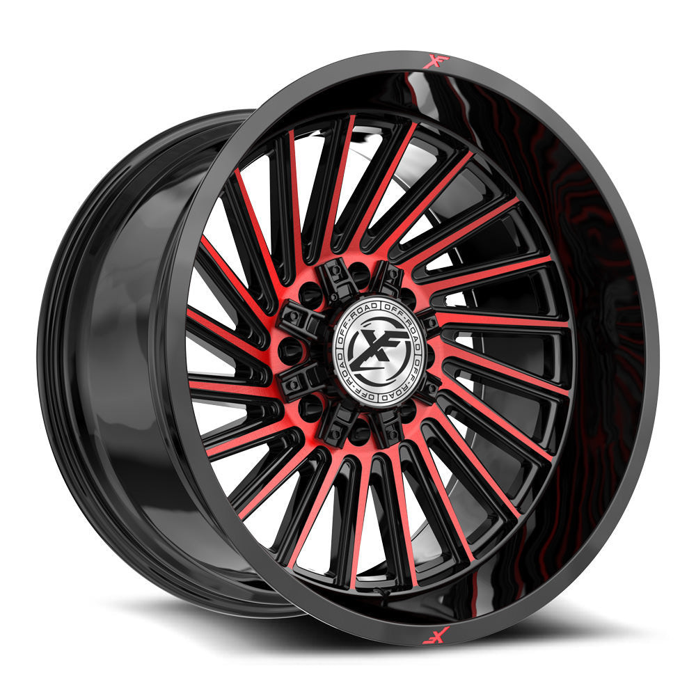 XF Off-Road XF-239 Gloss Black & Red Machined