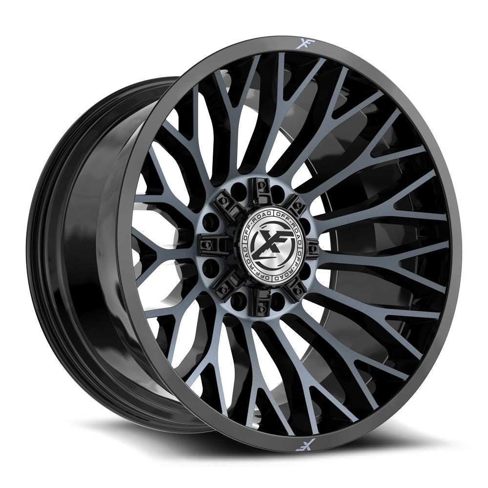 XF Off-Road XF-237 Gloss Black & Machined Titanium Double Dark Tint