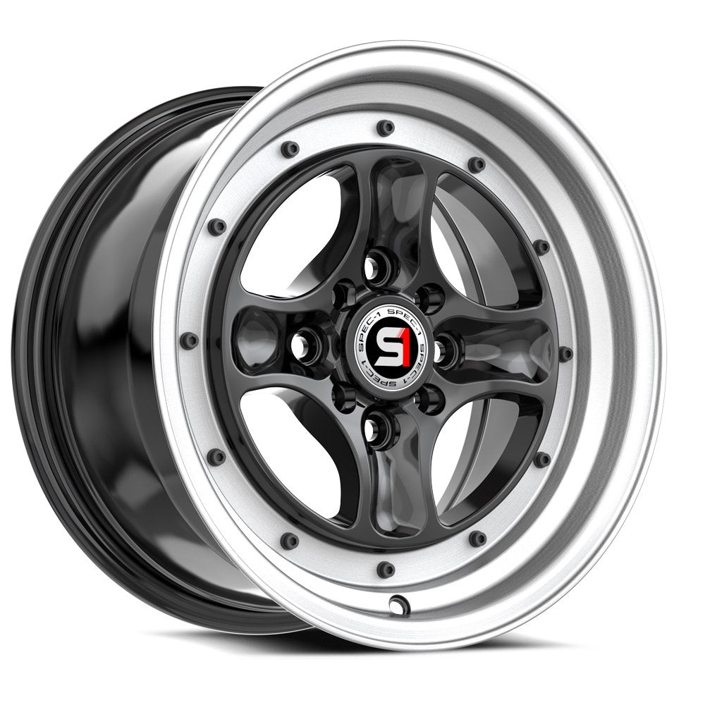 Spec-1 SPT-35 Gloss Black & Machined Lip