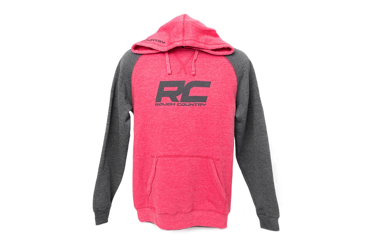 Rough Country Rough Country Hoodie | Heater | Red/Gray | SM