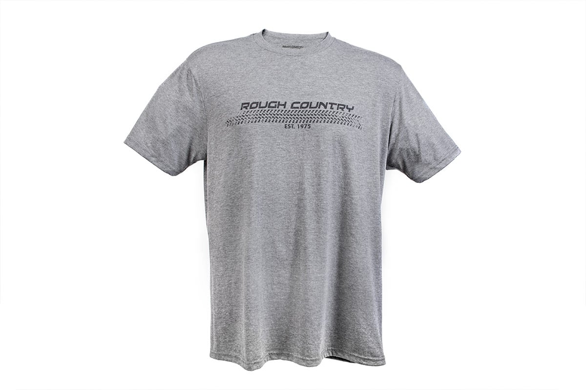 Rough Country Rough Country T-Shirt | Horizontal Tread | Grey | XL