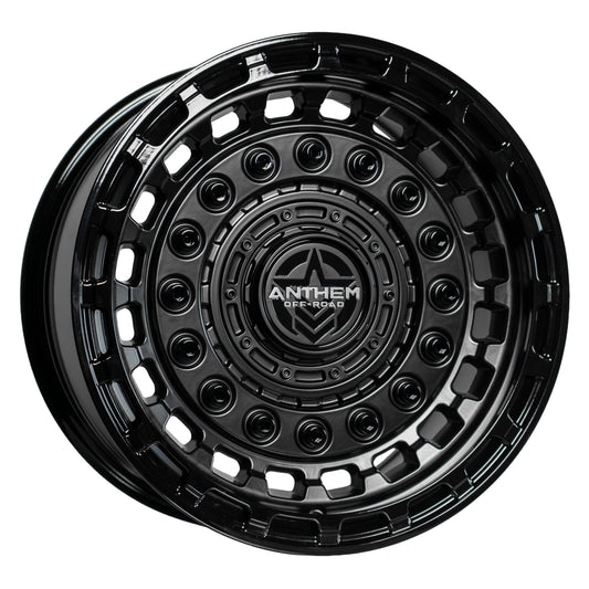 Anthem Offroad Mercenary Custom Wheel Satin Black w/ Gloss Black Accents