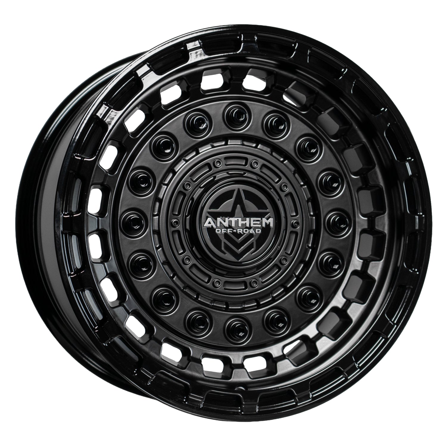 Anthem Offroad Mercenary Custom Wheel Satin Black w/ Gloss Black Accents