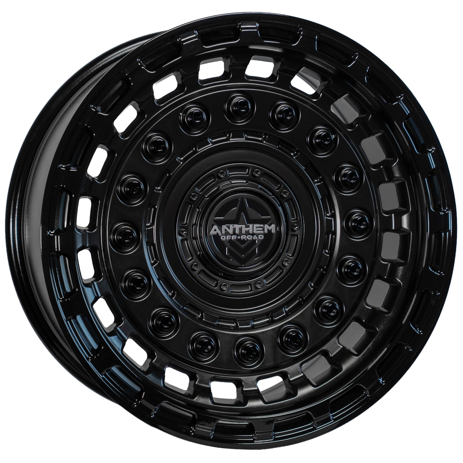 Anthem Offroad Mercenary Custom Wheel Satin Black w/ Gloss Black Accents