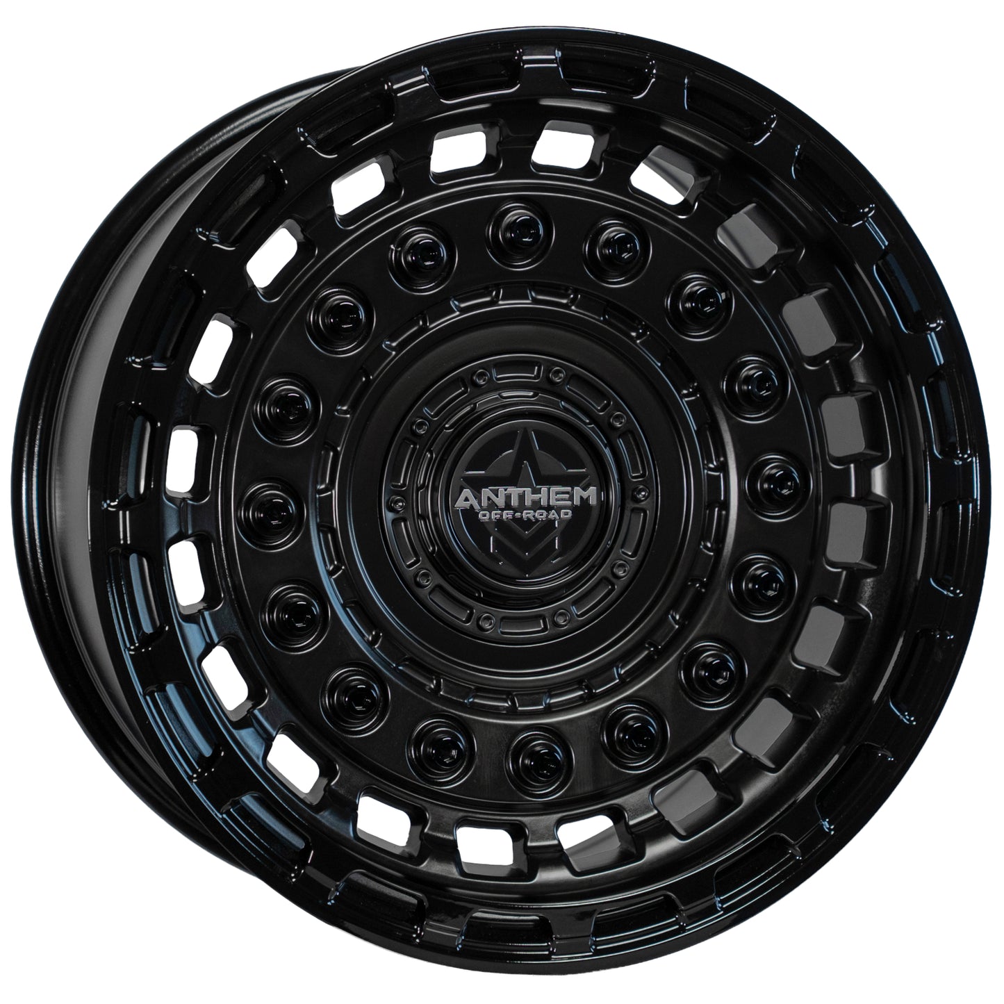 Anthem Offroad Mercenary Custom Wheel Satin Black w/ Gloss Black Accents