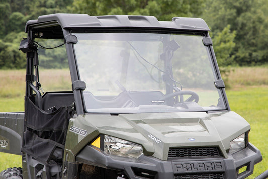 Rough Country Full Windshield | Scratch Resistant | Mid Size | Polaris Ranger 500/Ranger 800 Mid-Size