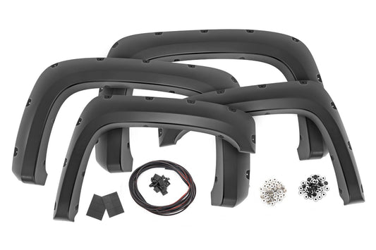 Rough Country Pocket Fender Flares | GBA Black | Chevy Silverado 1500/2500HD/3500HD (07-14)