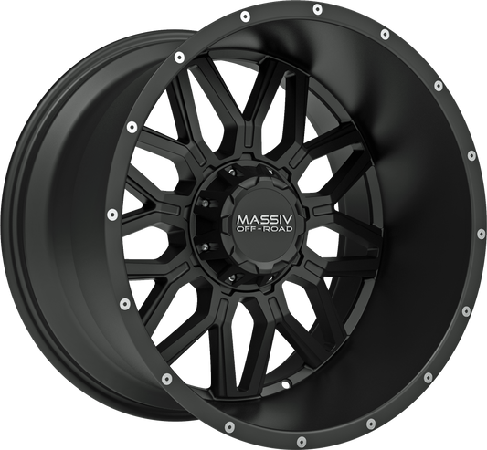 MASSIV OFF-ROAD OR1 SATIN BLACK W/ MILLED RIVETS