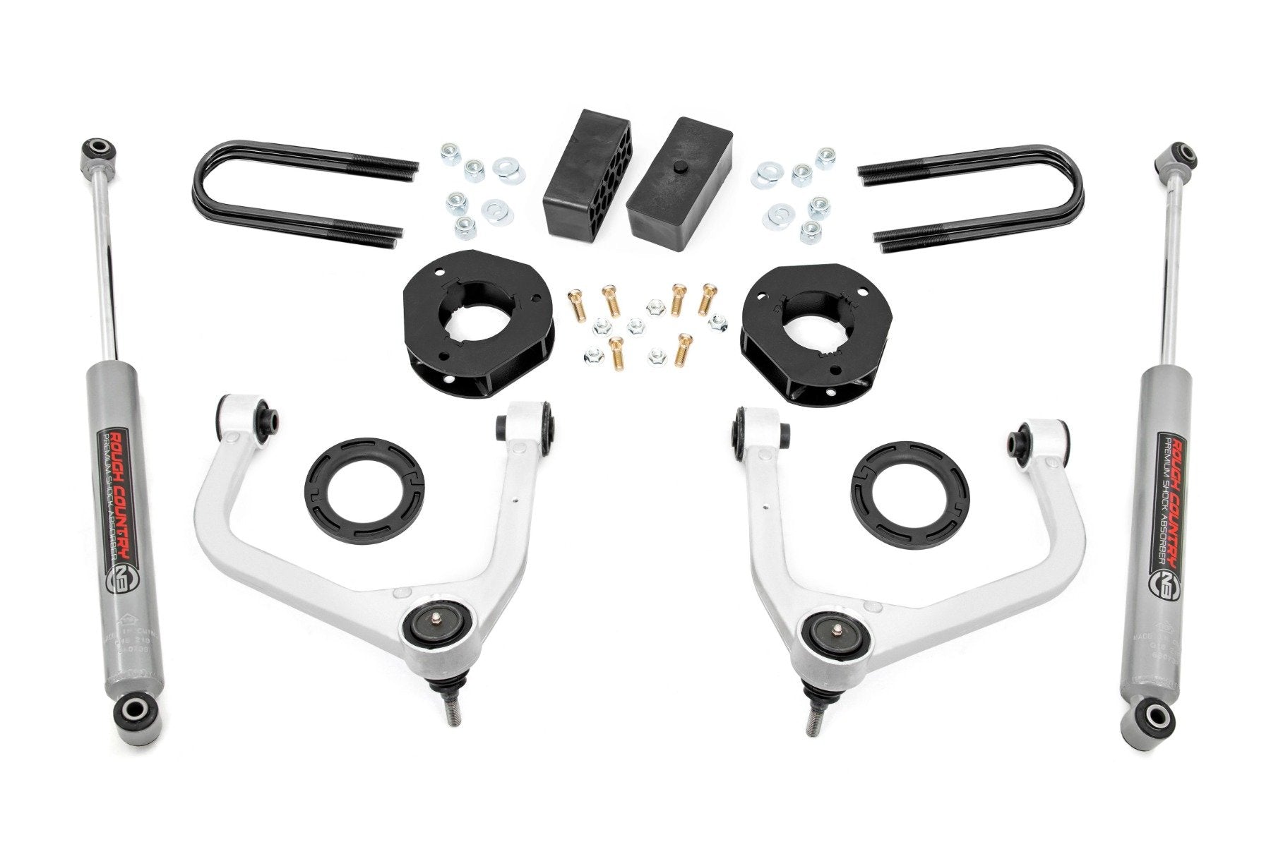Rough Country 3.5 Inch Lift Kit | Mono Leaf Rear | GMC Sierra 1500 2WD/4WD (2019-2024)
