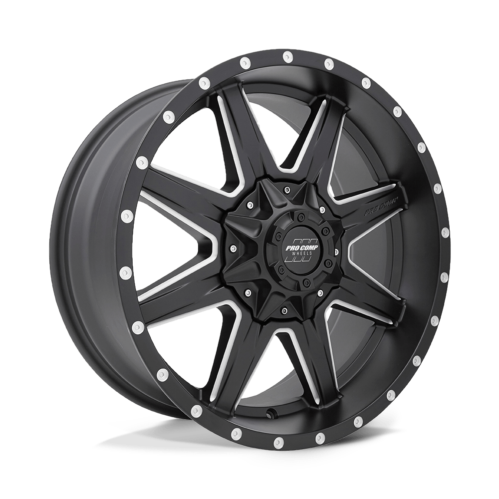 Pro Comp Alloys PA48 QUICK 8 SATIN BLACK MILLED