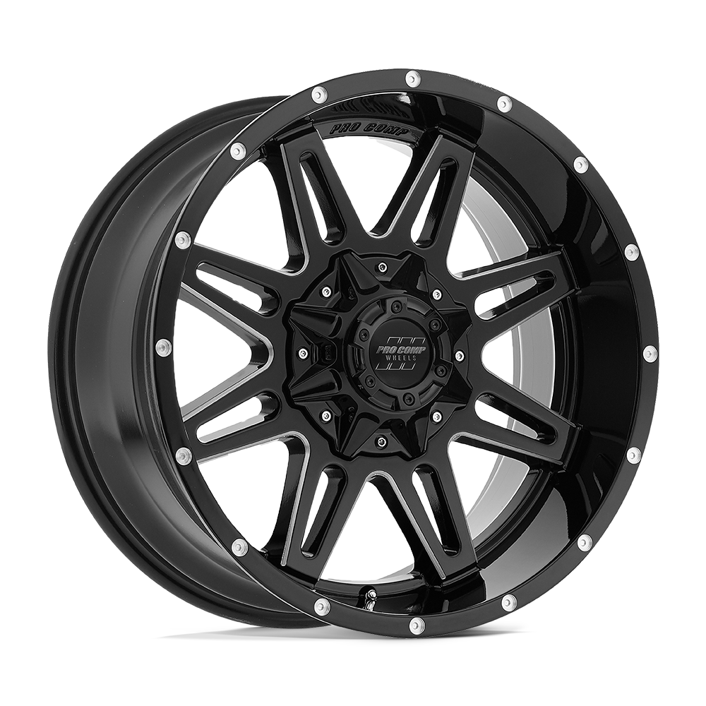 Pro Comp Alloys PA42 BLOCKADE GLOSS BLACK MILLED