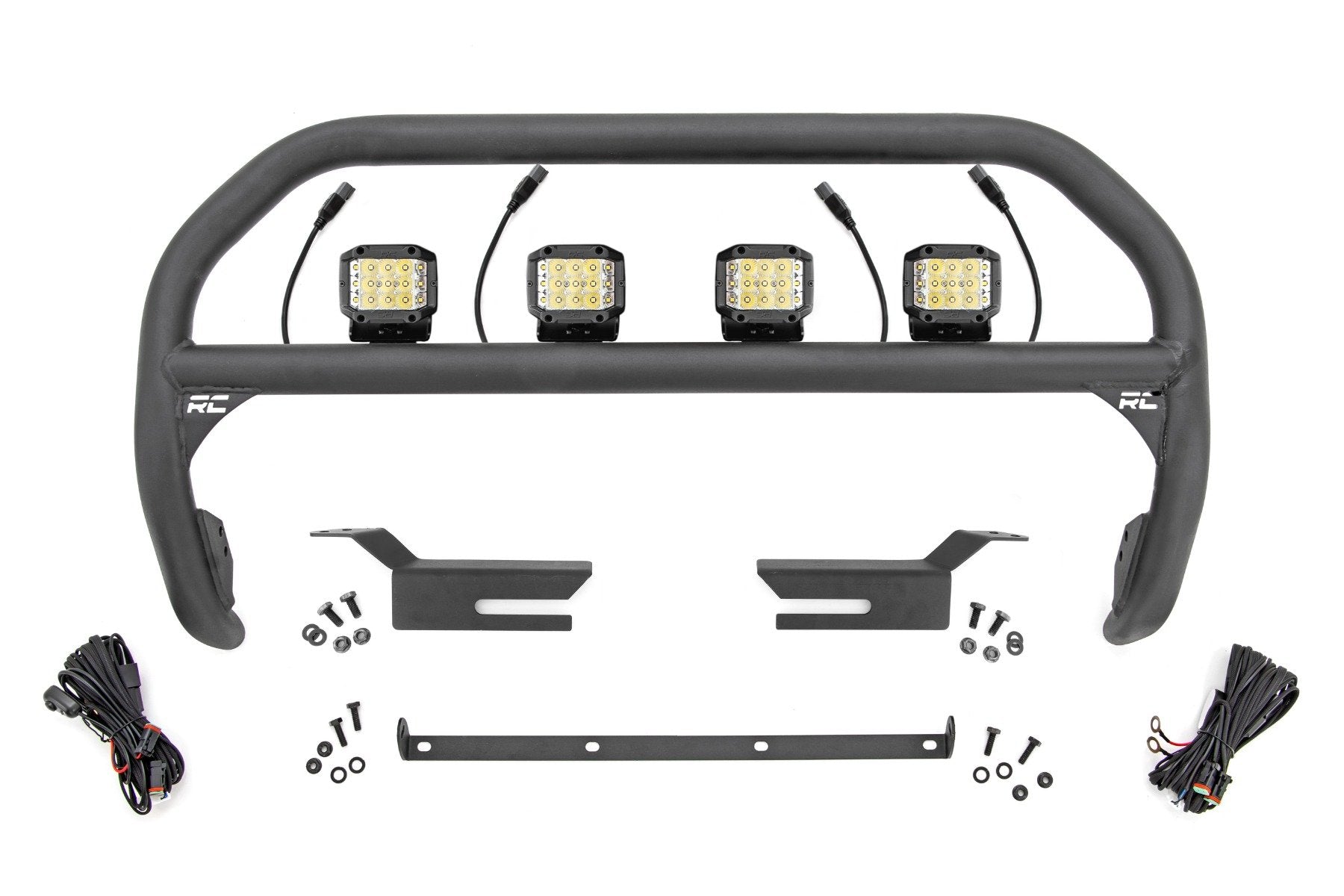 Rough Country Nudge Bar | 3 Inch Wide Angle Led (x4) | Ford Bronco 4WD (2021-2025)
