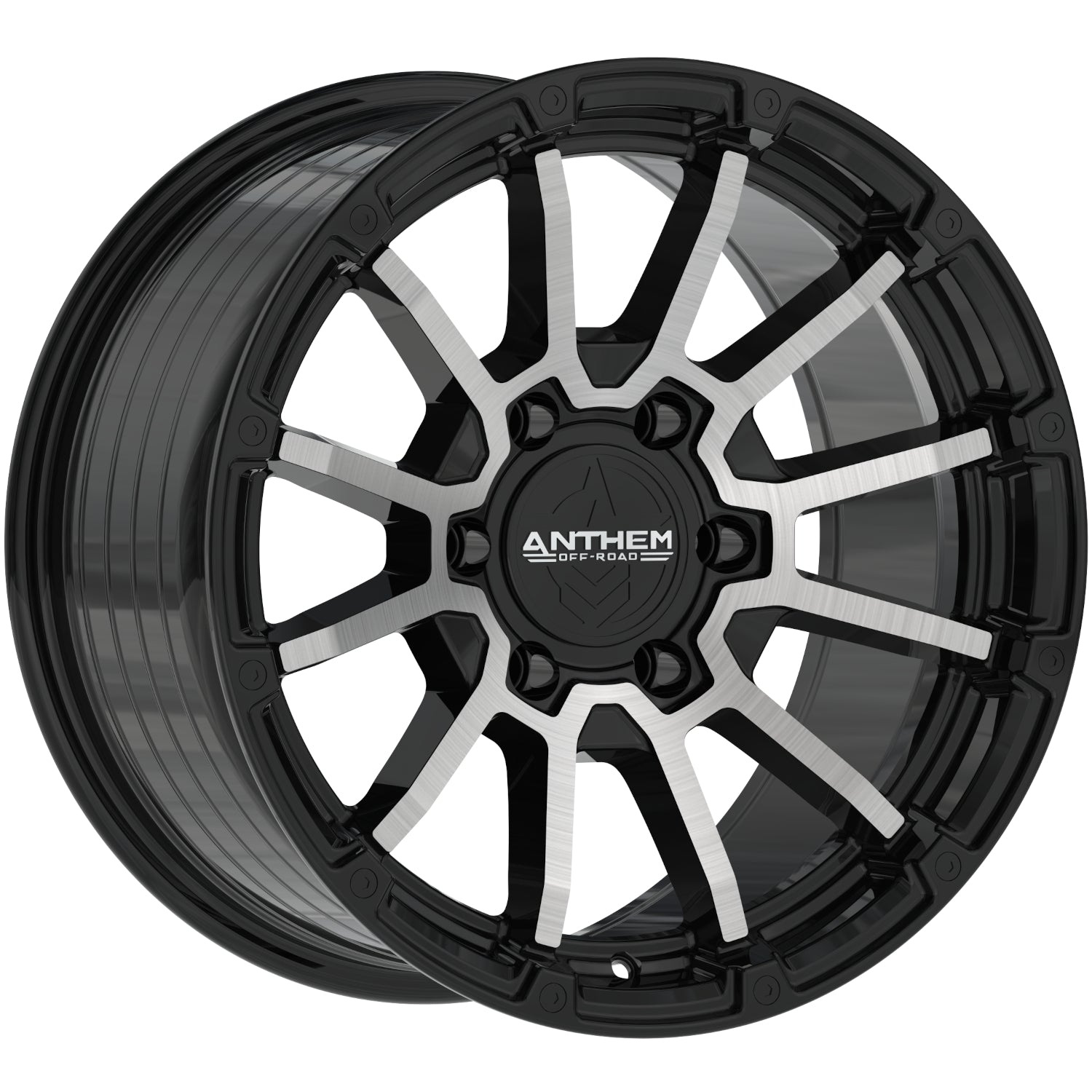 Anthem Offroad Raider Custom Wheel Satin Black w/ Machined Face