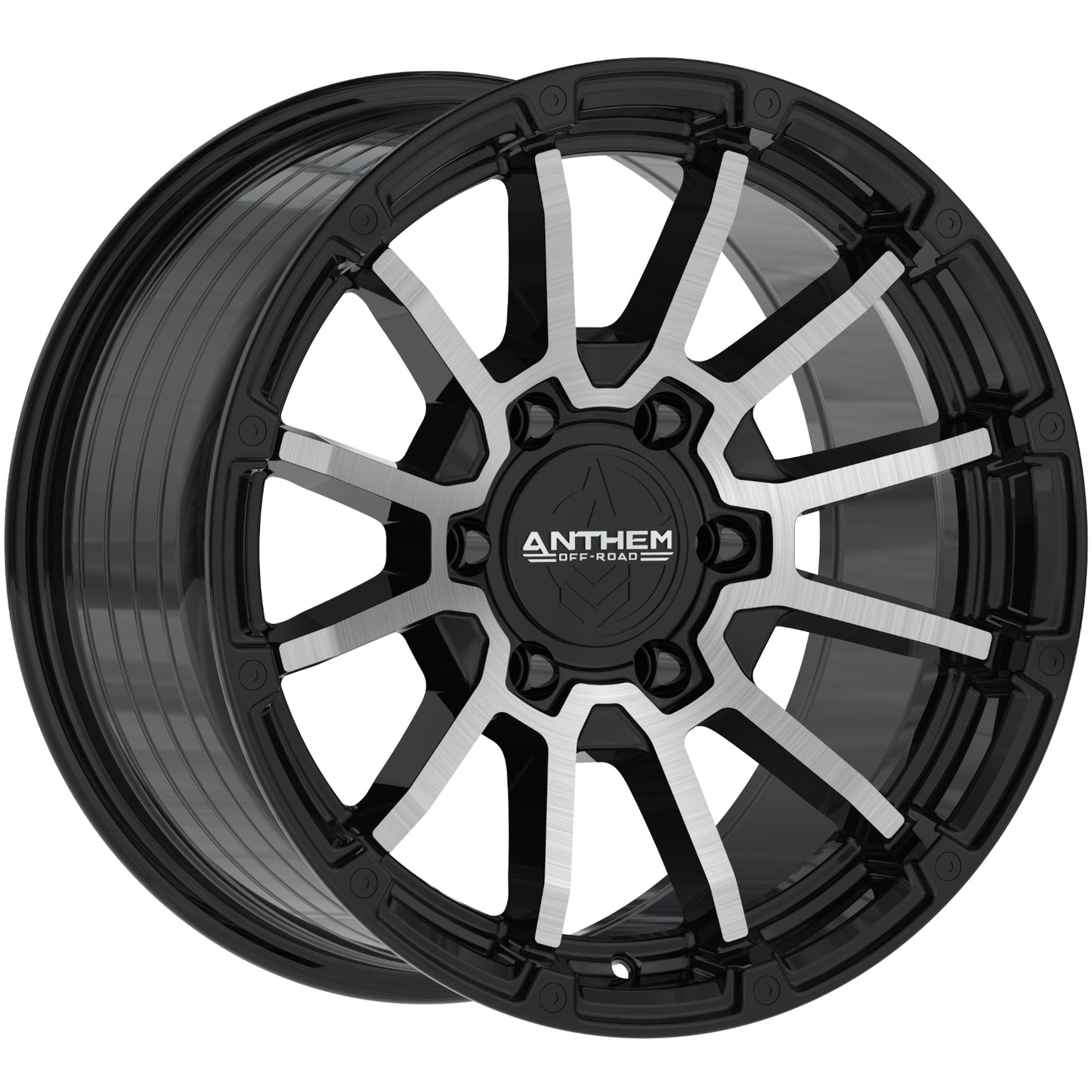 Anthem Offroad Raider Custom Wheel Satin Black w/ Machined Face