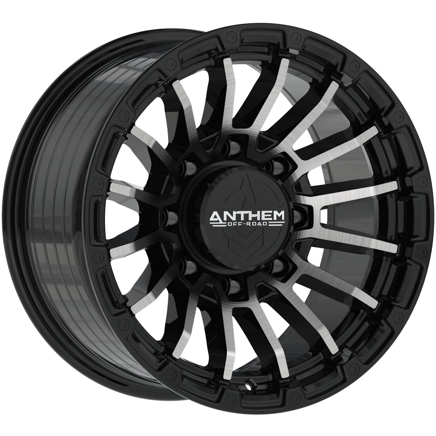 Anthem Offroad Raider Custom Wheel Satin Black w/ Machined Face